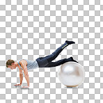 The exercise ball helps with my balance technique