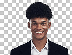 PNG Studio portrait of a confident young businessman posing against a grey background