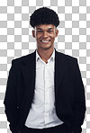 PNG Studio portrait of a confident young businessman posing against a grey background