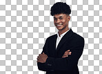 PNG Studio portrait of a confident young businessman posing against a grey background