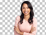 PNG of a beautiful young woman posing against a grey background