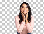 PNG of a beautiful young woman posing against a grey background