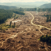 Deforestation, climate change and clearing of forest in nature for ...