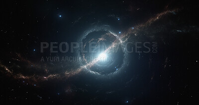 Buy stock photo Black hole, wormhole and universe space vortex in dark sky for astrology, solar system and science research. Ai generated, spiral and dimension tunnel of explosion, cosmic creation and big bang ring