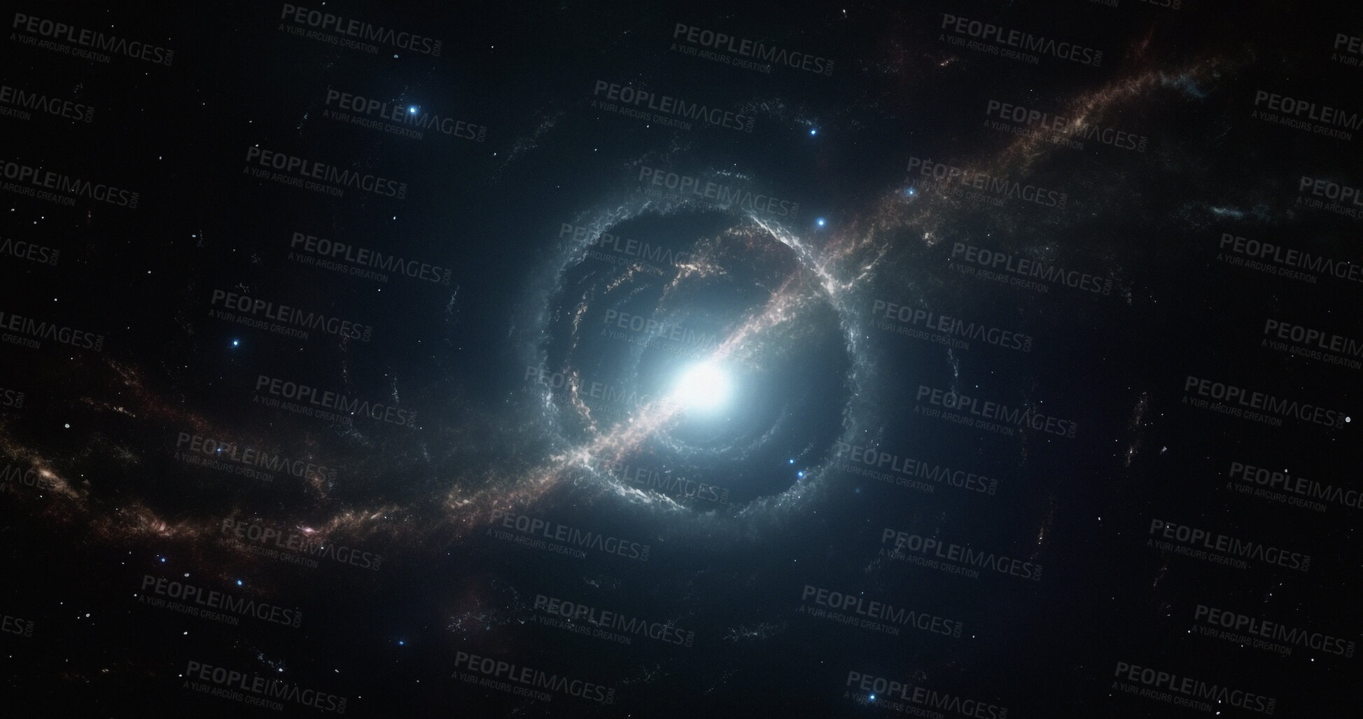 Buy stock photo Black hole, wormhole and universe space vortex in dark sky for astrology, solar system and science research. Ai generated, spiral and dimension tunnel of explosion, cosmic creation and big bang ring