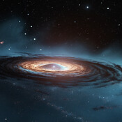 Cosmic, wormhole and universe space spiral in dark sky for astrology ...
