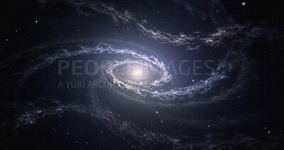 Buy stock photo Black hole, vortex and universe space spiral in dark sky for astrology, solar system and science research. Ai generated, wormhole and dimension tunnel of explosion, cosmic creation and big bang ring