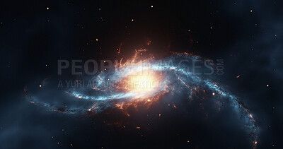 Buy stock photo Solar system, wormhole and galaxy space vortex in dark sky for astrology black hole, color and science research. Ai generated, spiral and universe tunnel of explosion, cosmic creation and big bang
