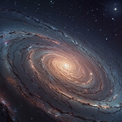 Solar system, wormhole and universe space spiral in dark sky for ...
