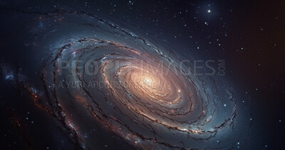 Buy stock photo Solar system, wormhole and universe space spiral in dark sky for astrology black hole, galaxy or science research. Ai generated, vortex and dimension tunnel of explosion, cosmic creation or big bang