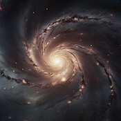 Solar system, wormhole and universe space spiral in dark sky for ...