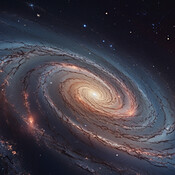 Stars, wormhole and galaxy space spiral in dark sky for astrology black ...