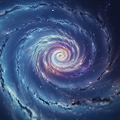 Stars, wormhole and universe space spiral in dark sky for astrology ...