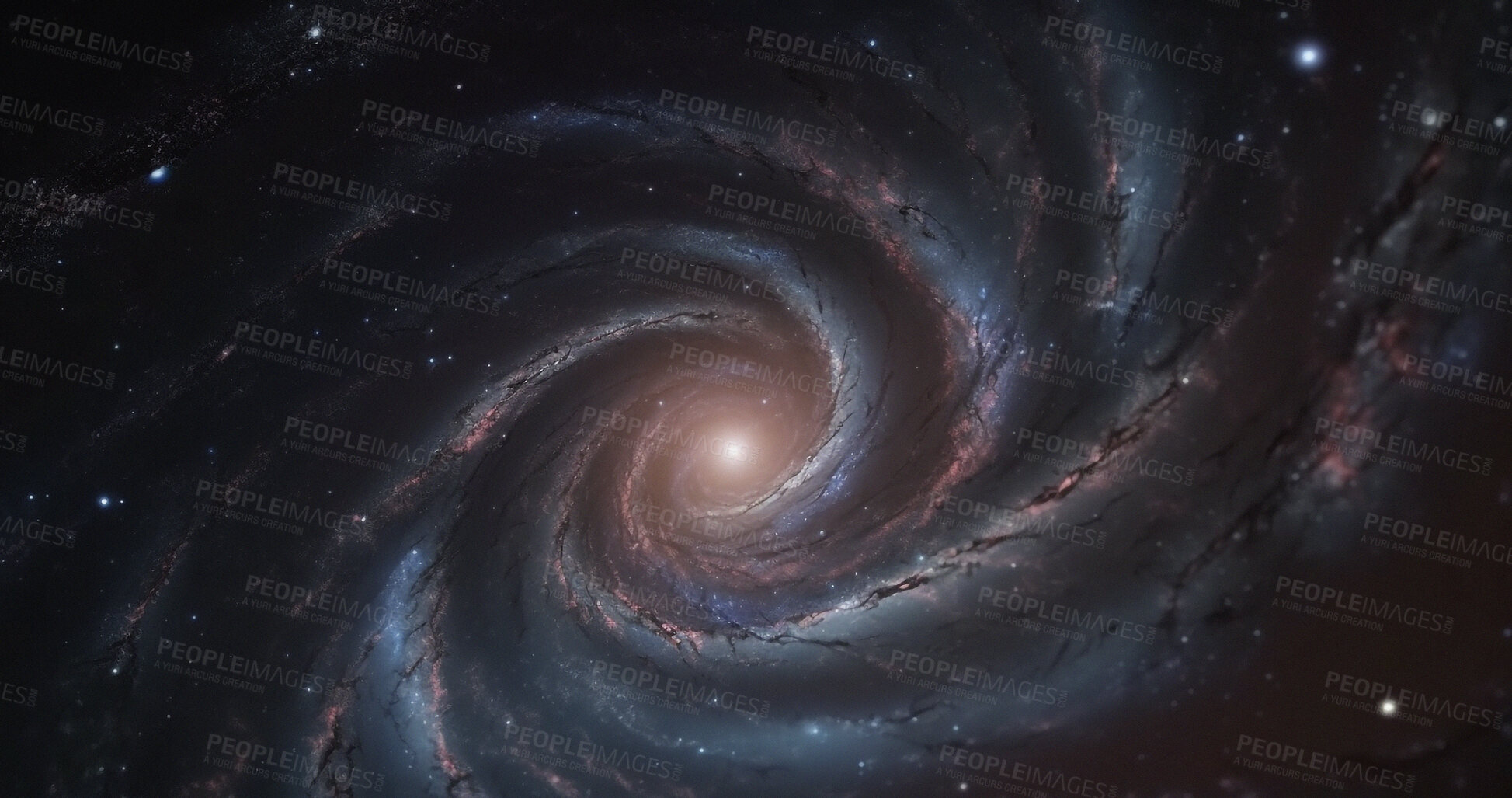 Buy stock photo Black hole, wormhole and universe space spiral in dark sky for astrology, solar system and science research. Ai generated, vortex and dimension tunnel of explosion, cosmic creation and big bang ring