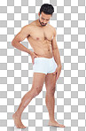 Fitness, underwear or man in studio for training, body exercise