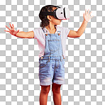 Gaming, virtual reality and metaverse with girl and glasses for