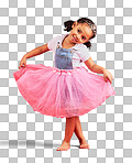 Dance, child and curtsy in princess dress, fantasy and red backg