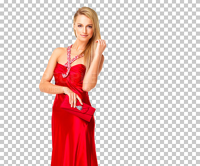 Beautiful young lady wearing an evening gown