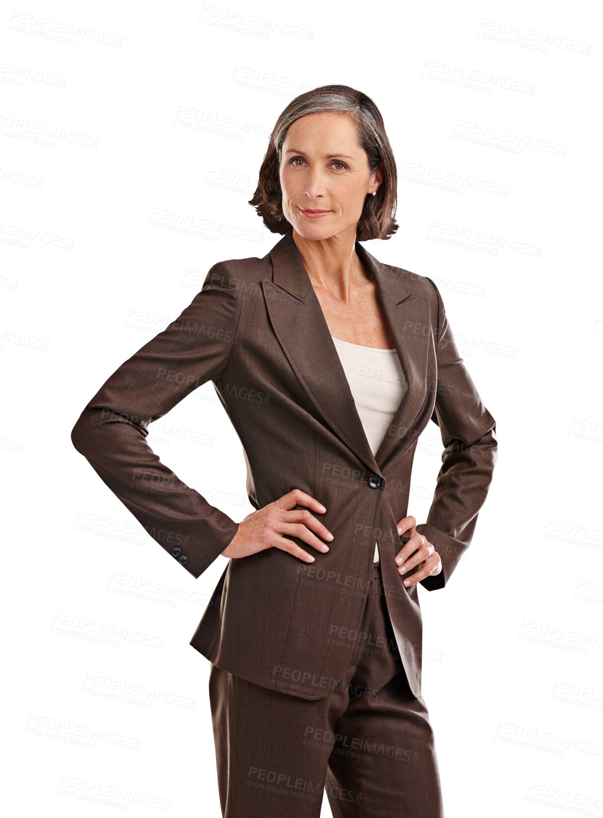 Buy stock photo Portrait, business and serious senior woman with power pose on isolated, transparent and png background. Assertive, face and elderly female executive with confidence, attitude and posing tough