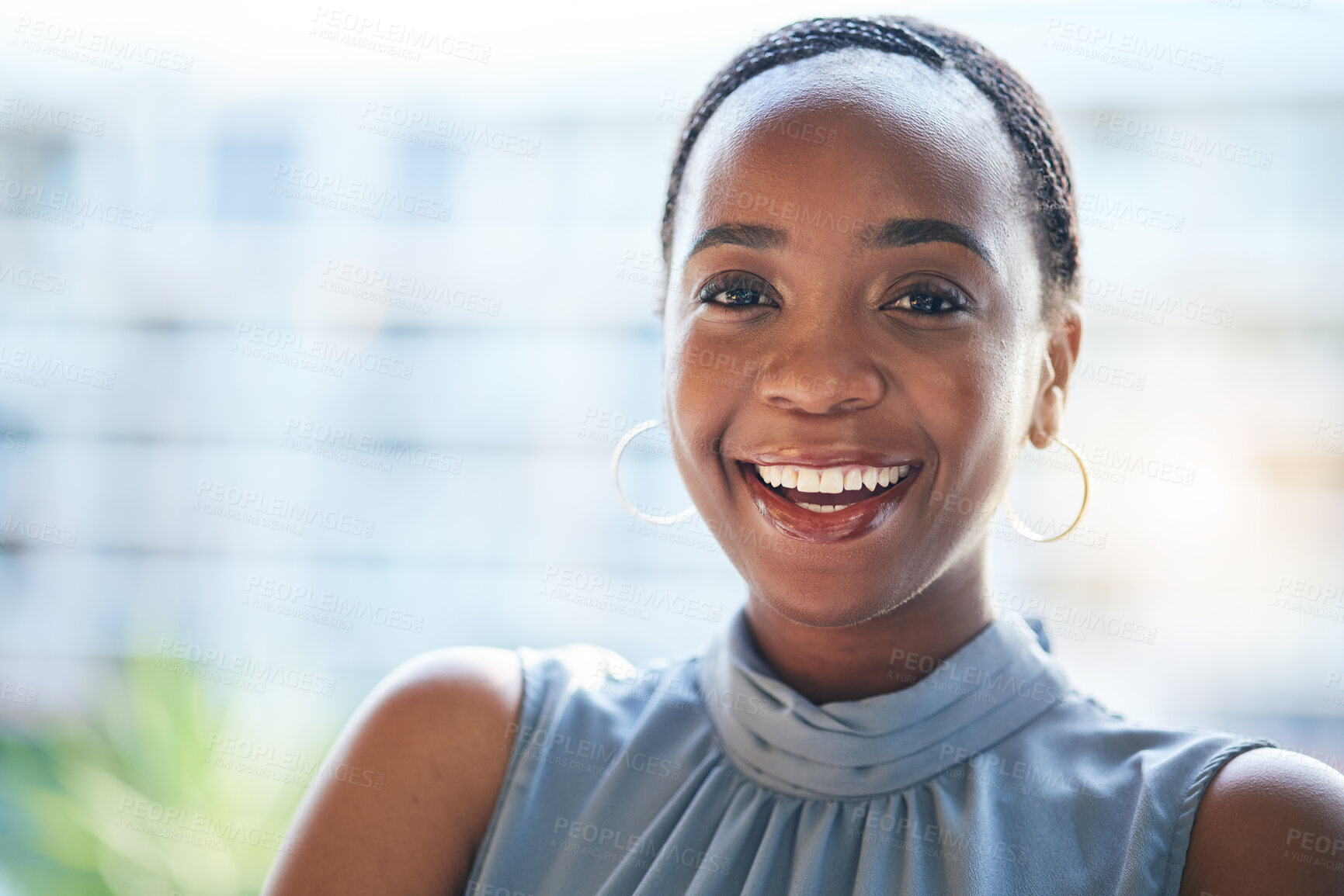 Buy stock photo Professional, portrait and black woman with business, bank consultant and girl with administration, finance and career. Face, accountant or corporate person with pride, success and financial advisor