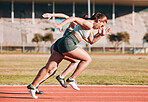 Fast, race and athletes running sprint in competition or fitness game and training for energy wellness on track. Sports, stadium and athletic people or runner exercise, speed and workout performance