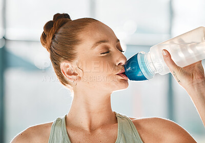 Sport Girl Drink Water After Exercise Stock Photo, Picture and
