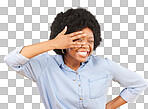 Excited, V and black woman shocked hand on face and surprised winning person isolated in studio yellow background. Portrait, success and female winner happy for deal, sale and good news announcement