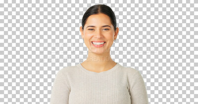 Green screen, face and woman with smile, happiness and confidence on color background, backdrop and chroma key. Portrait of happy female model with pride, good mood and carefree personality in studio