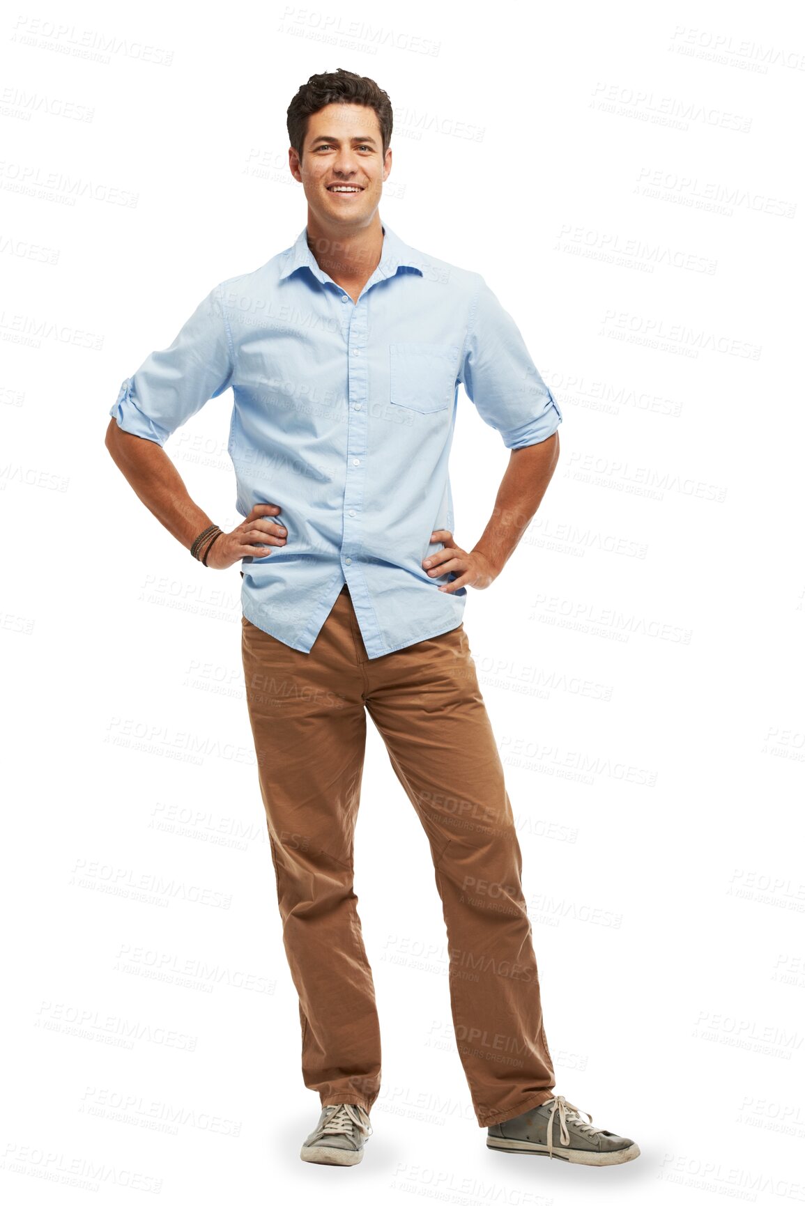 Buy stock photo Happy, architect and confident portrait of businessman, employee or intern on transparent, isolated or png background. Entrepreneur, relax and casual business style or career in creative startup