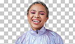 Happy black woman, neon fashion and portrait of creative, cyberpunk and retro, bold and colorful makeup, clothes and cosmetics on studio background. Unique, vaporwave and smile gen z model influencer