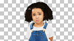 Sad, unhappy and face of a child on a green screen isolated on a studio background. Trouble, crying and portrait of a girl kid on a backdrop with sadness, expression and emotion with mockup space