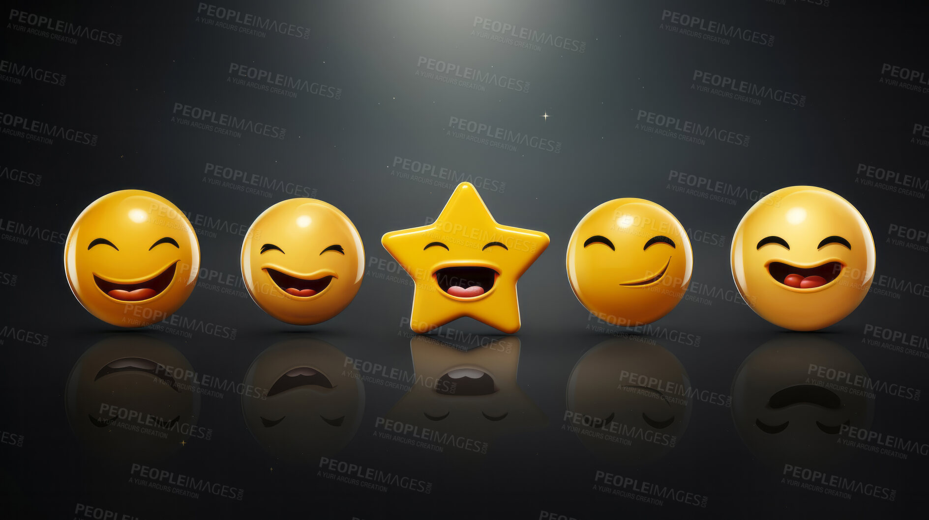 Buy stock photo Feedback emotion emoji, rating scale of customer experience, feedback and satisfaction