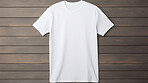 White t-shirt mockup with copyspace on dark background, front view