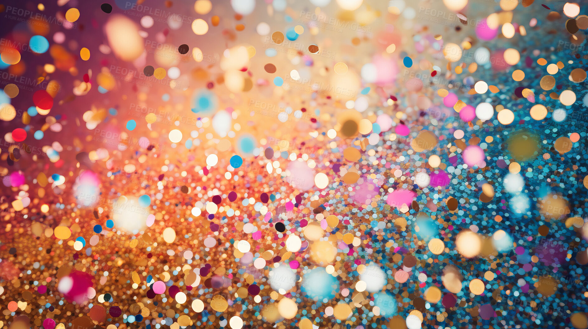 Buy stock photo Decoration glitter background, abstract blurred backdrop with modern design circles