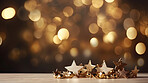 Christmas, new year celebration background with stars - copyspace decorations