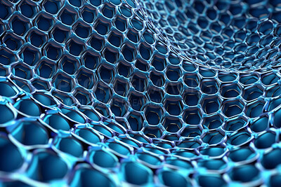 Buy stock photo Science molecule 3D illustration of nanotechnology in medical research of biochemical processes.