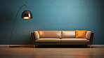 Couch with copy space mockup in living room interior. Modern design ideas for inspiration.