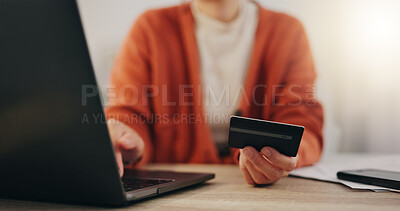 Laptop, credit card and online shopping with a woman customer searching for a retail product or making payment. Finance, accounting or ecommerce with a female consumer doing an internet search
