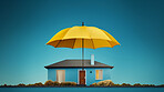 Home under insurance umbrella. Protected asset coverage offered by company.