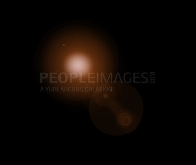 Buy stock photo Galaxy, universe and an orange star in space on a dark background at night for astronomy. Sky, flare and a planet or nebula in the cosmos as part of a constellation on an interstellar backdrop