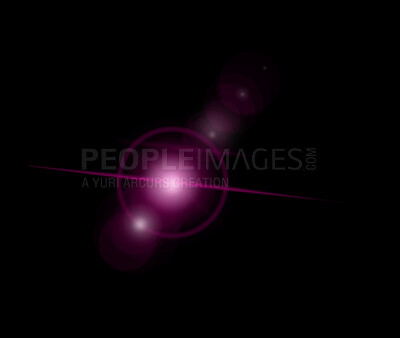 Buy stock photo Flare, universe and a purple star in space on a dark background at night for astronomy. Sky, galaxy and a planet or nebula in the cosmos as part of a constellation on an interstellar backdrop