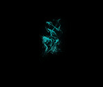 Fusion of Shimmering Blue and Green Glitter, Creating a Misty Steam Cloud  on a Dark Black abstract art background. Color mist. Ink water. Haze  texture. Fantasy night sky. AI Generated 27172652 Stock