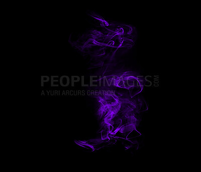 Smoke from Ultrasonic Aroma Diffuser and colorful light on black background.  Color Steam moving in dark. Real Artificial smoke in Colorful light on  black. Represent mood and tone feeling of Cyber punk
