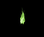 Green flame, heat and light on black background with texture, pattern and burning energy. Fire line, fuel and flare isolated on dark wallpaper design, explosion at bonfire, thermal power or inferno.