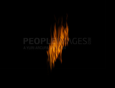 Orange flame, heat and energy on black background with texture, pattern and  burning power. Fire line, fuel and flare isolated on dark wallpaper design,  explosion at bonfire, thermal power or inferno.