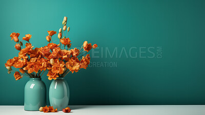 Buy stock photo Bouquet of spring flowers and copy-space background. Mockup for spring, celebration and valentine.