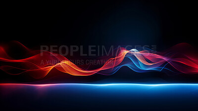 Buy stock photo Multicolour geometric wave concept. Modern abstract wallpaper background design.