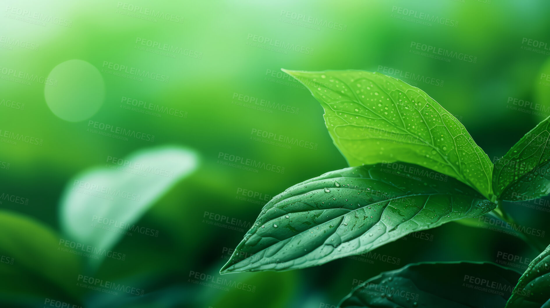 Buy stock photo Close up texture of green leaf veins for background. Environment concept