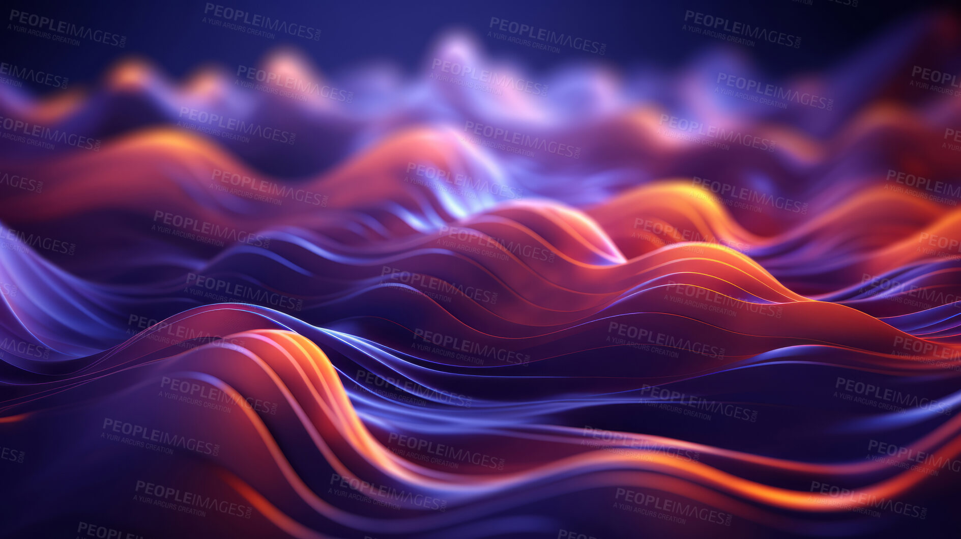 Buy stock photo Three dimensional geometric wave concept. Modern abstract wallpaper background design