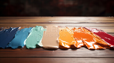 Paint pallete for artist. Colorful oil or acrylic for painting